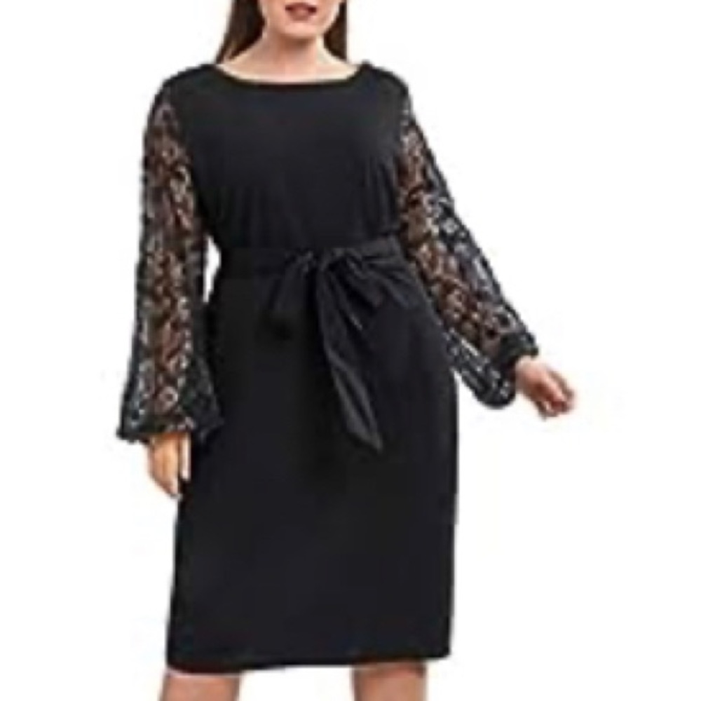 Boohoo black dress size 2XL